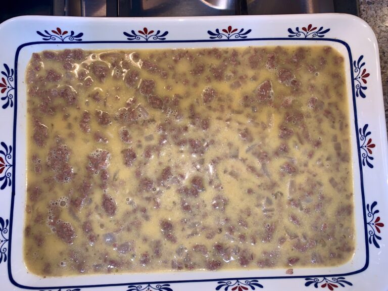 Egg and Ground Beef Carnivore Casserole - Fricken' Kitchen