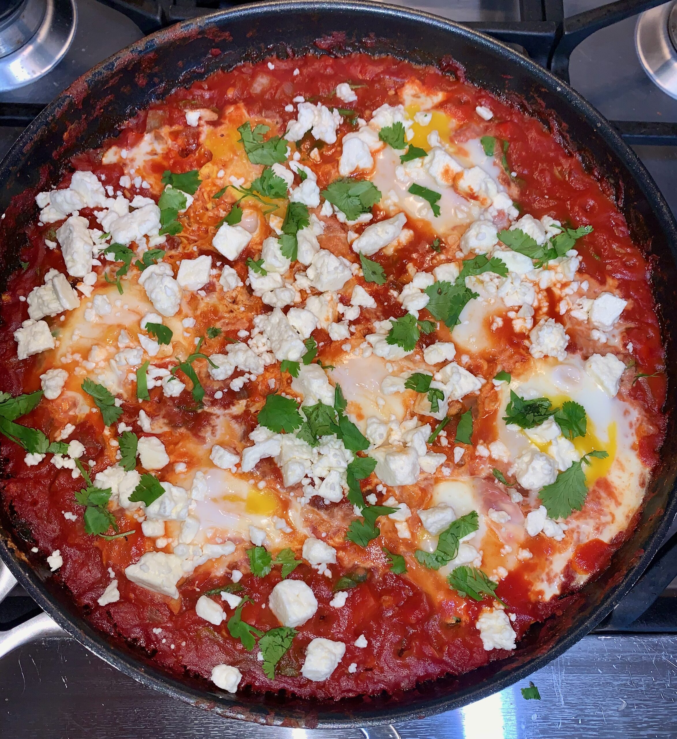 Shakshuka with Feta and Spinach