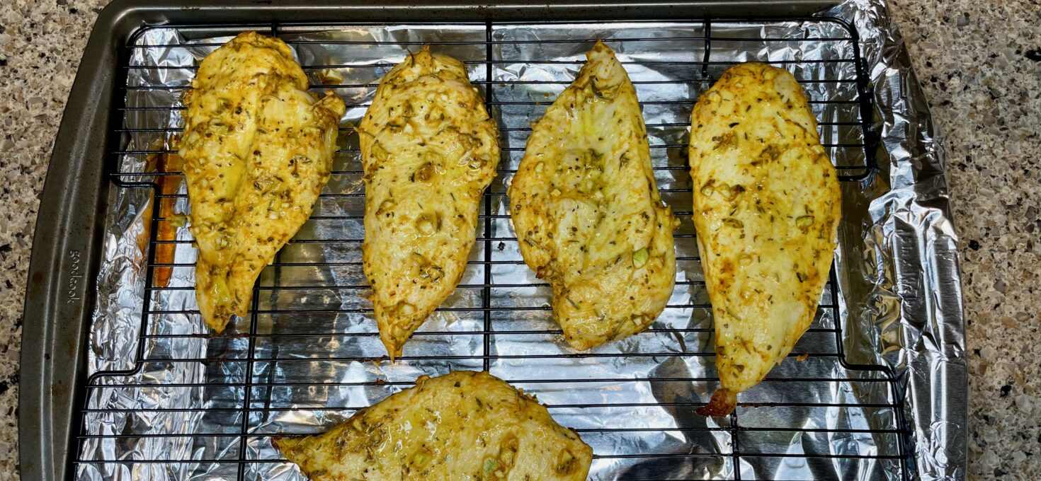 Mustard-Baked Chicken with Herb Seasoning