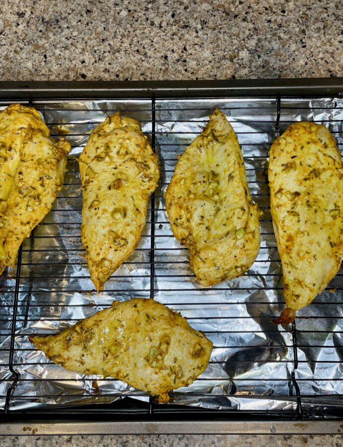 Mustard-Baked Chicken with Herb Seasoning