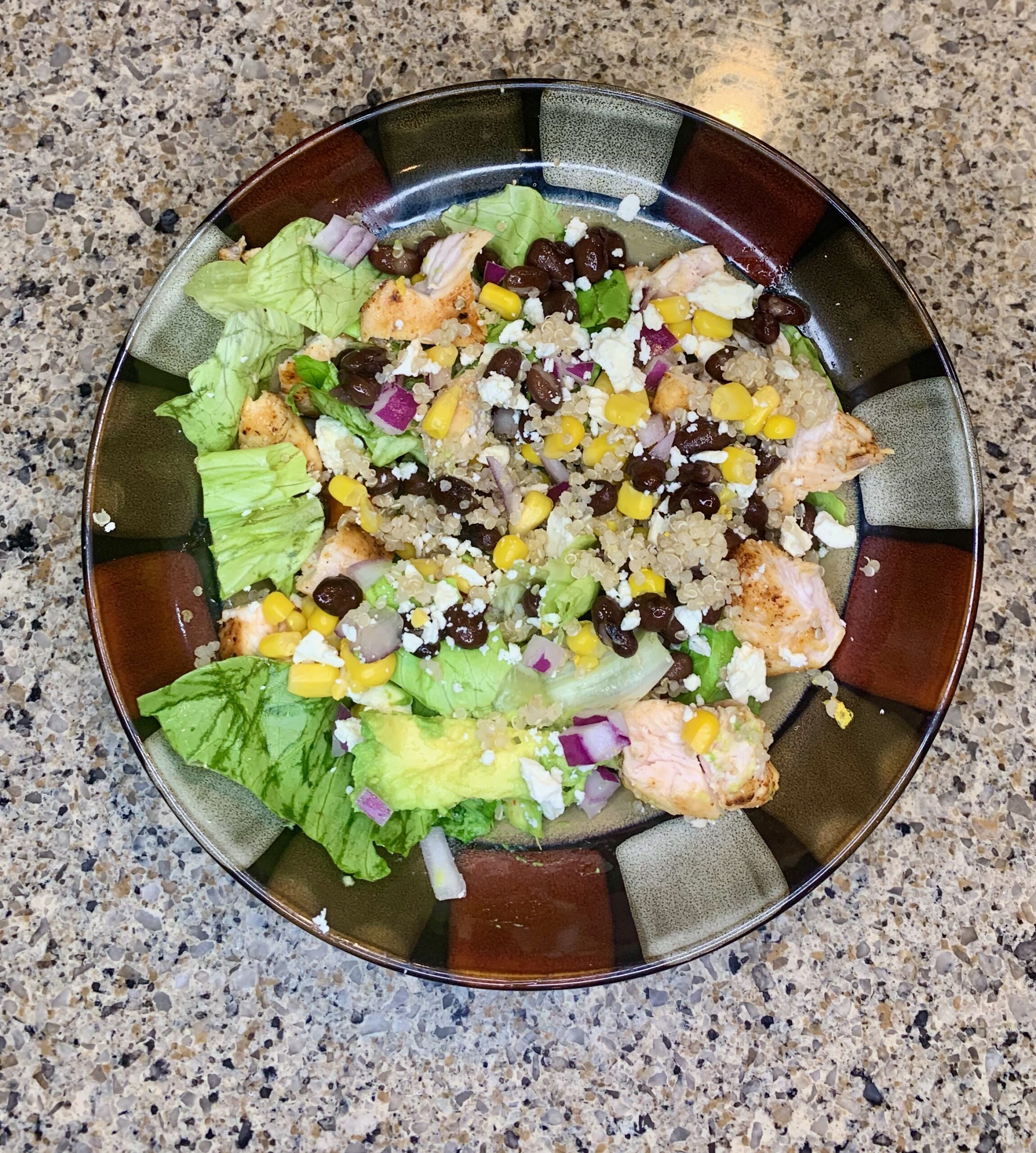 Southwest Quinoa Salad with (Optional) Chili Chicken 